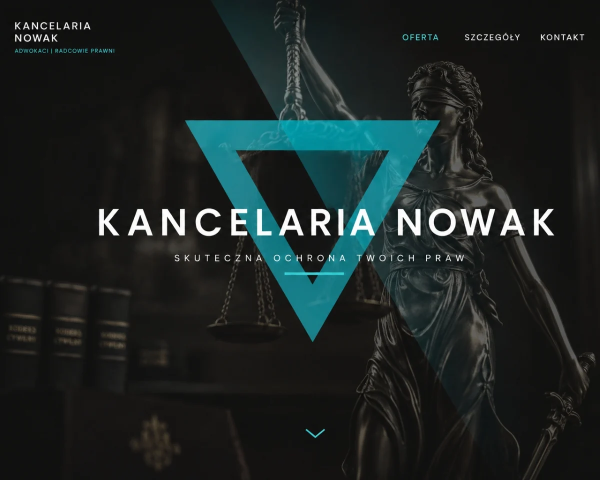 Przykładowa realizacja premium - strona kancelarii prawnej