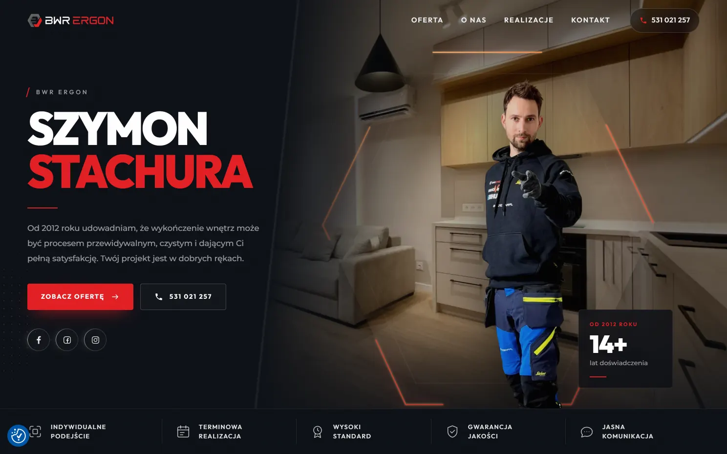 Realizacja strony WWW Premium - BWR Ergon, widok 2