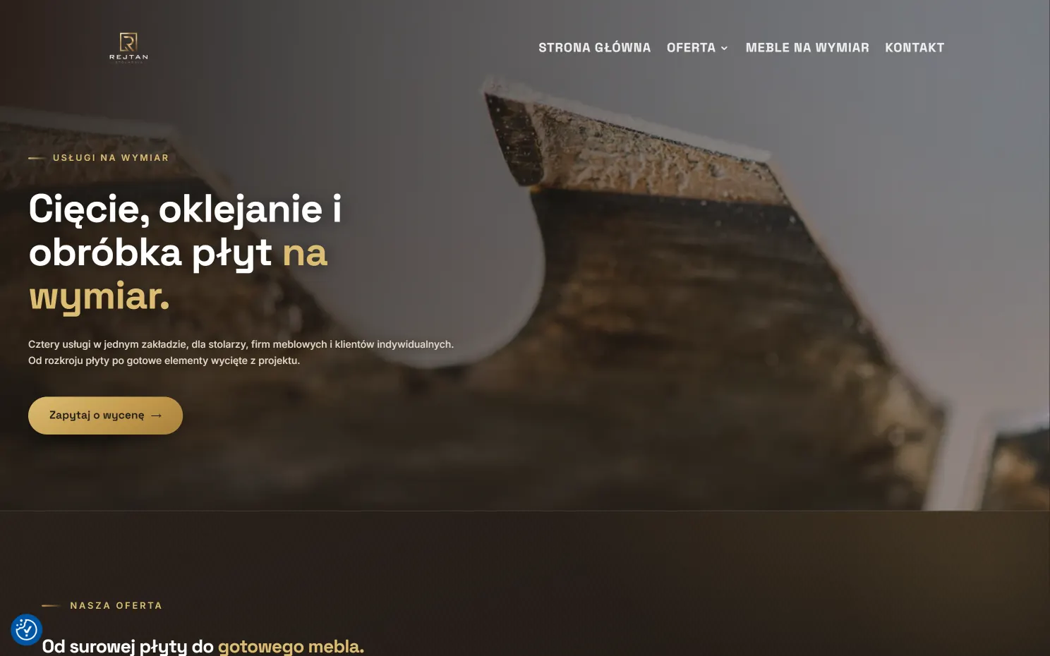 Realizacja strony internetowej - Stolarnia Rejtan, widok 3