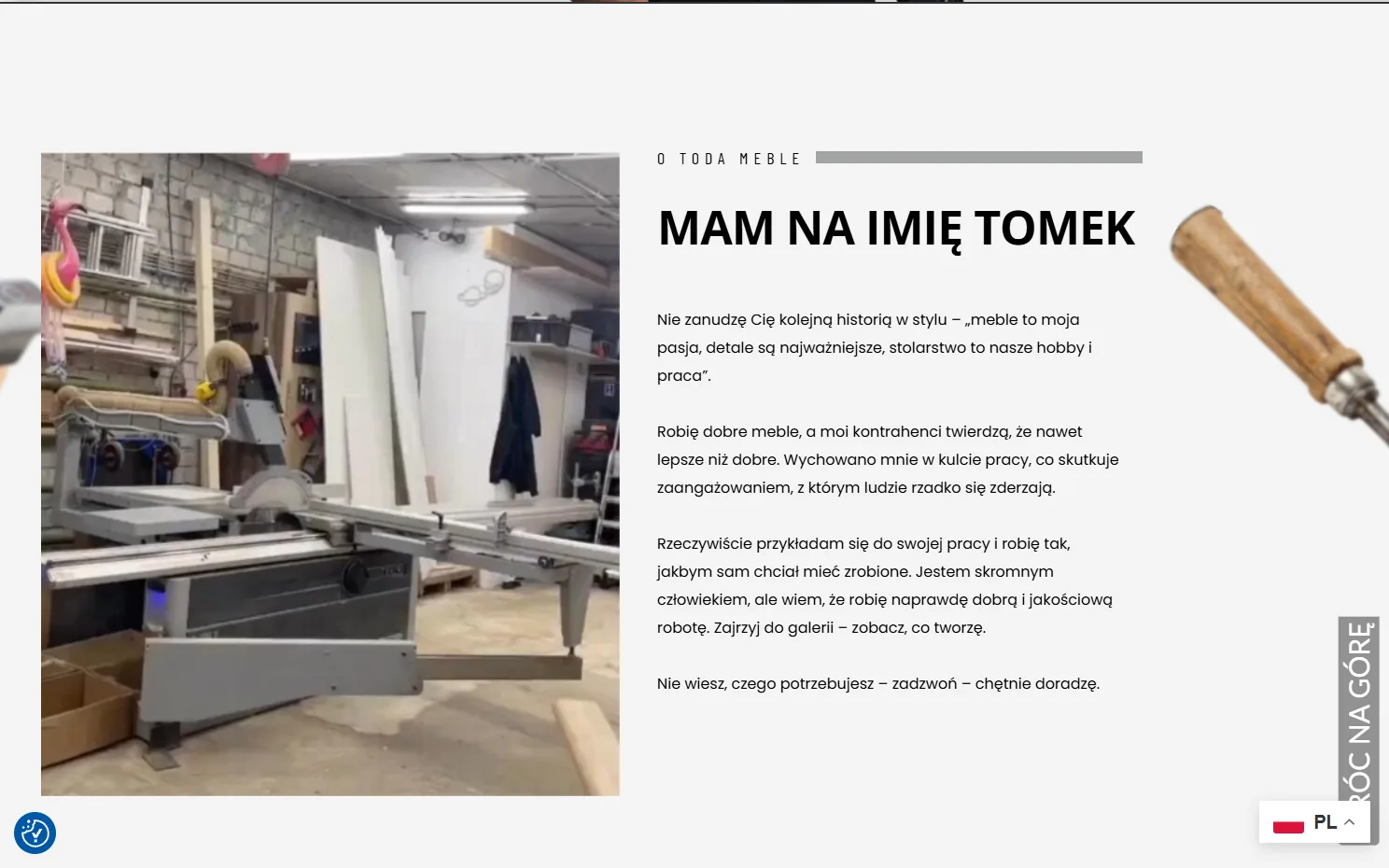 Realizacja strony internetowej - Toda Meble, widok 2
