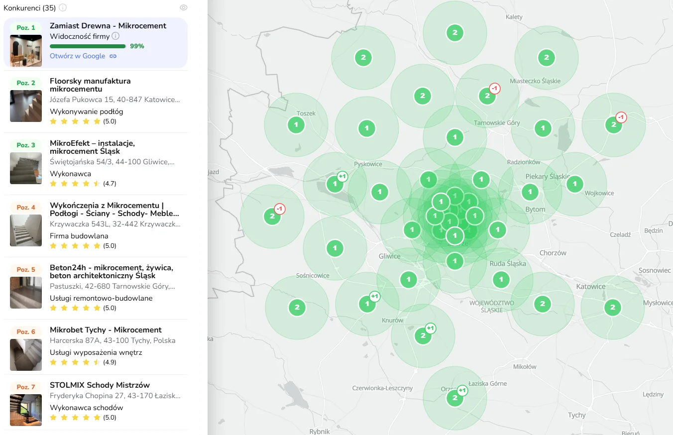 Zamiast Drewna na 1. pozycji wśród konkurencji w regionie